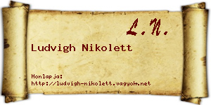 Ludvigh Nikolett névjegykártya